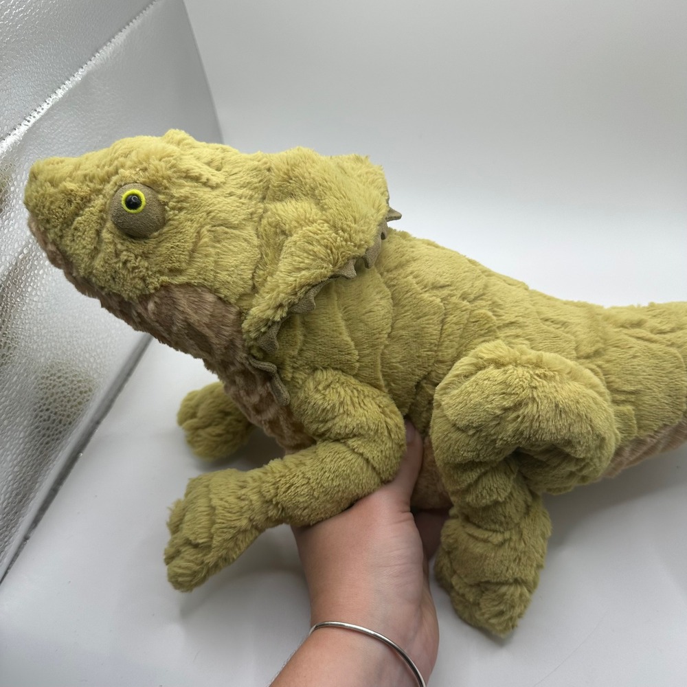 Jellycat London Logan Green Textured Lizard Plush Retired Stuffed Toy large - Picture 5 of 6